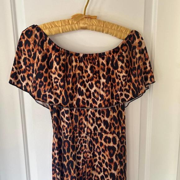 LLeopard Print Costume Jumpsuit Size Small - Picture 3 of 5